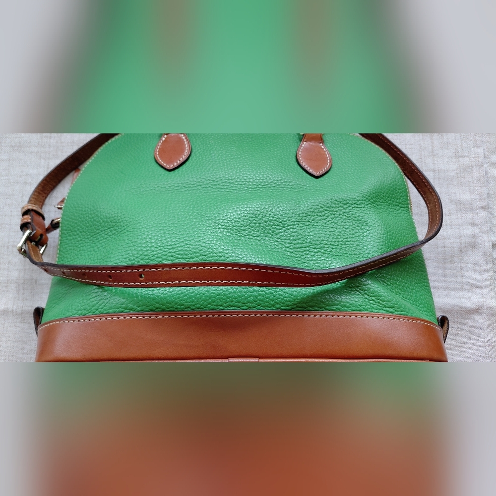 Dooney & Bourke Green and Brown Satchel - Picture 4 of 11